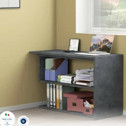 Ufficio|Camera Da Letto > Dmora Scrivania angolare antracite 120x50cm - Topazio Nero Antracite