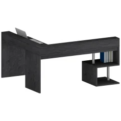 Ufficio|Camera Da Letto > Dmora Scrivania angolare ardesia 180x93cm con supporto computer - Adelma Grigio Ardesia