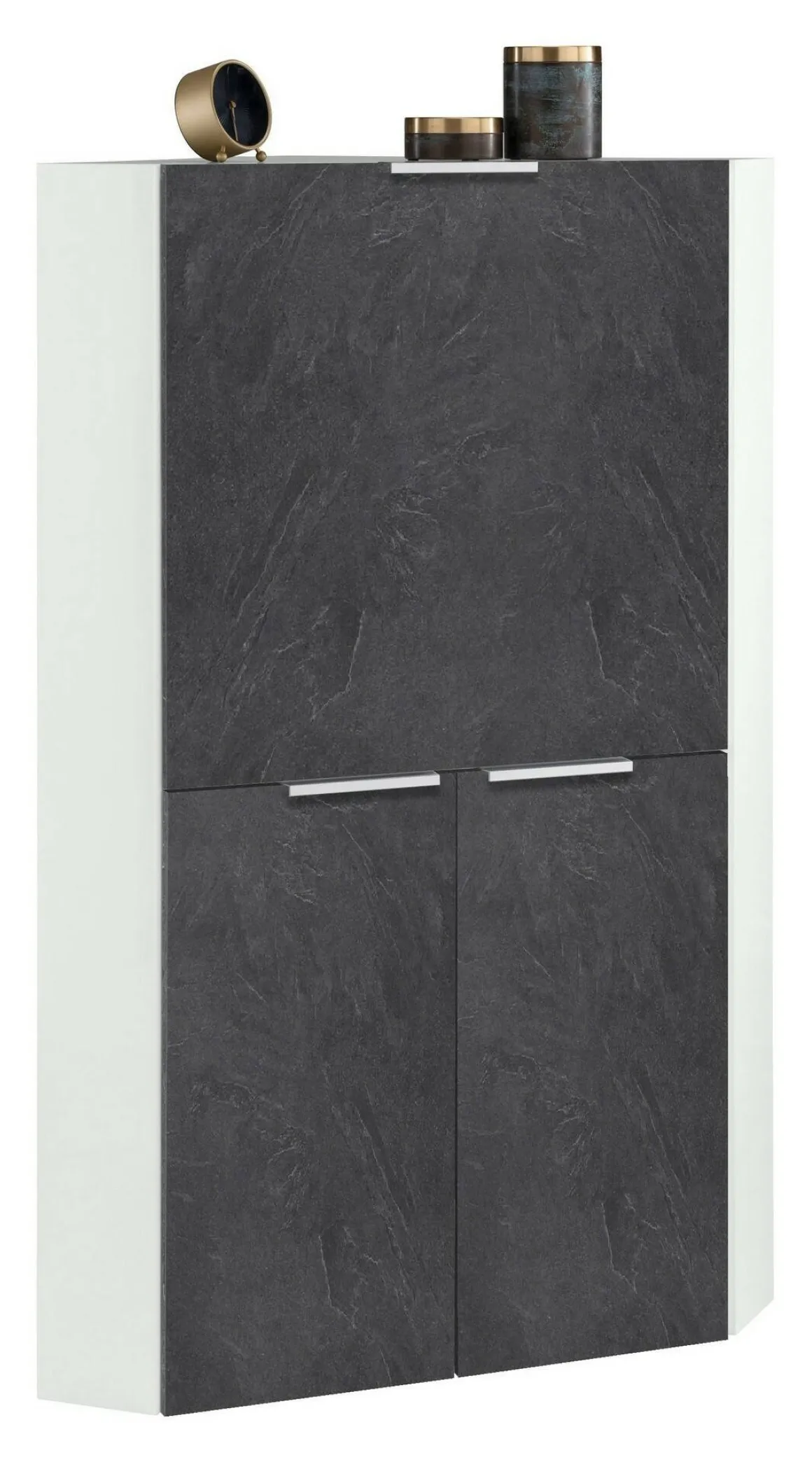 Scrivania angolare ardesia 70x57cm con libreria - Akiro