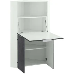 Scrivania angolare ardesia 70x57cm con libreria - Akiro