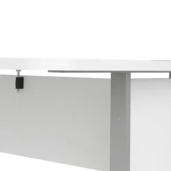 Scrivanie > Dmora Scrivania angolare bianca e grigia 159x150cm in legno - Estongch Grigio, Bianco