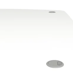 Scrivanie > Dmora Scrivania angolare bianca e grigia 159x150cm in legno - Estongch Grigio, Bianco