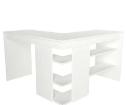 Ufficio|Camera Da Letto > Dmora Scrivania angolare bianca 120x78cm - Aksel Bianco