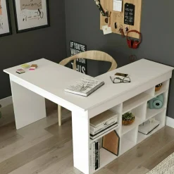 Scrivania angolare bianca 129x120cm - Altin