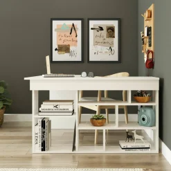 Scrivania angolare bianca 129x120cm - Altin
