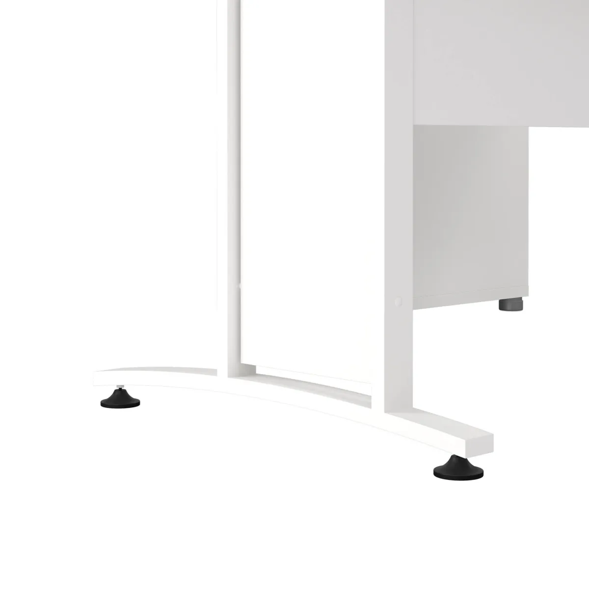 Scrivanie > Dmora Scrivania angolare bianca 159x150cm con 3 cassetti - Estong Bianco