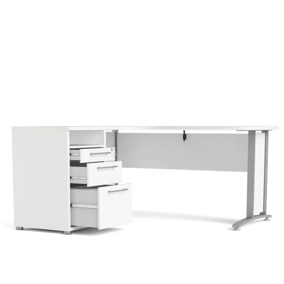 Scrivania angolare bianca 159x150cm da ufficio - Alfango