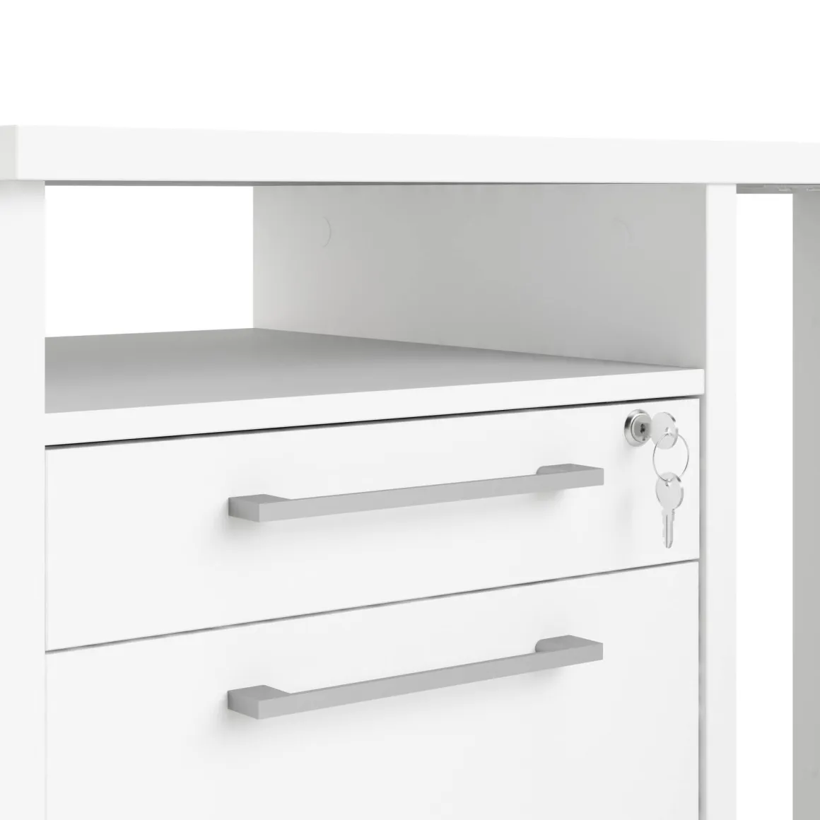 Scrivania angolare bianca 159x150cm da ufficio - Alfango