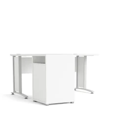 Scrivania angolare bianca 159x150cm da ufficio - Alfango