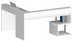 Scrivania angolare bianca 180x93cm con porta pc - Auletta