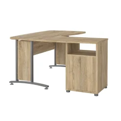 Scrivania angolare grigia e quercia 159x150cm in legno - Estong