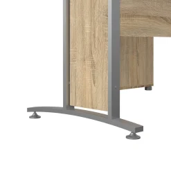 Scrivania angolare grigia e quercia 159x150cm in legno - Estong