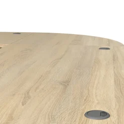 Scrivania angolare grigia e quercia 230x200cm in legno - Agerato