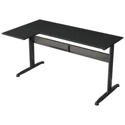 Ufficio|Camera Da Letto > Dmora Scrivania angolare nera 80x140cm struttura in metallo - Acua Nero