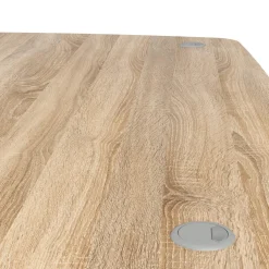 Scrivanie > Dmora Scrivania angolare quercia e bianca 159x150cm con 3 cassetti - Alfango Bianco, Marrone Quercia