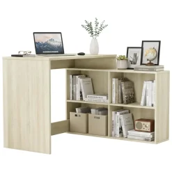 Scrivania angolare rovere e bianca 111x100cm - Kyarr