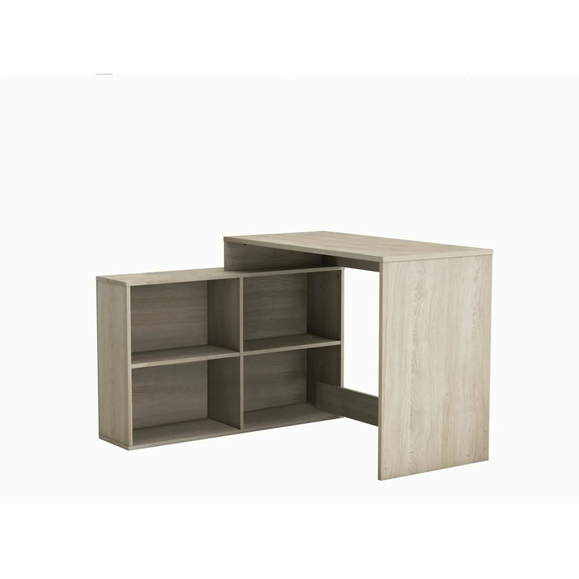 Scrivania angolare rovere e bianca 111x100cm - Kyarr