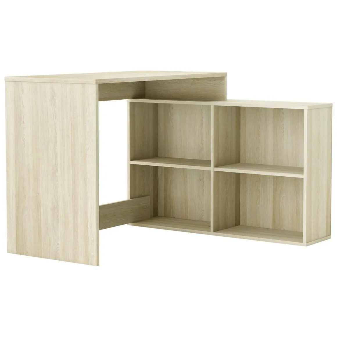 Scrivania angolare rovere e bianca 111x100cm - Kyarr