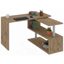 Ufficio|Camera Da Letto > Dmora Scrivania angolare rovere 120x50cm - Topazio Marrone Rovere