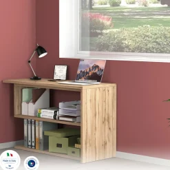 Ufficio|Camera Da Letto > Dmora Scrivania angolare rovere 120x50cm - Topazio Marrone Rovere