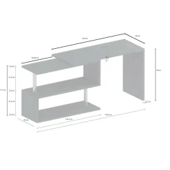 Ufficio|Camera Da Letto > Dmora Scrivania angolare rovere 120x50cm - Topazio Marrone Rovere
