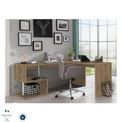 Scrivania angolare rovere 160x60cm - Annibi