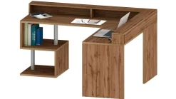 Scrivania angolare rovere 180x93cm con supporto computer - Adelma