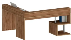 Scrivania angolare rovere 180x93cm con supporto computer - Adelma