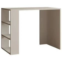 Scrivanie > Dmora Scrivania 3 Ripiani 3 Vani 90x50x70h cm, con Libreria - Torrile Beige
