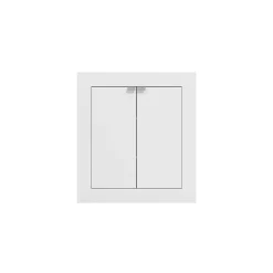 Scrivania Bianco Opaco 2 Ripiani 2 Ante 72x47x79h cm, Armadio Multiuso Richiudibile - Keylon