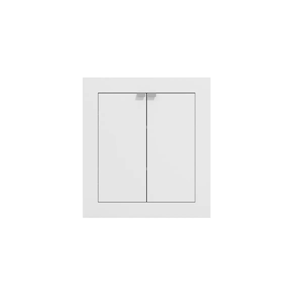 Scrivania Bianco Opaco 2 Ripiani 2 Ante 72x47x79h cm, Armadio Multiuso Richiudibile - Keylon