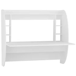 Scrivanie > Dmora Scrivania 6 Ripiani Un'anta 124x55x120h cm, 6 Vani - Buronzo Bianco