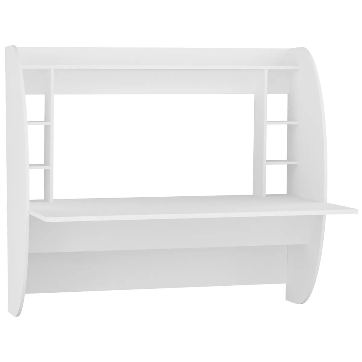 Scrivanie > Dmora Scrivania 6 Ripiani Un'anta 124x55x120h cm, 6 Vani - Buronzo Bianco