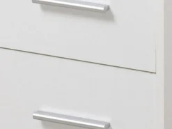 Scrivania Bianco un Ripiano 3 Cassetti 121x50x74.5h cm, Maniglie Incluse - Rifiano