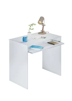 Ufficio|Camera Da Letto > Dmora Scrivania un Ripiano Supporto pc 90x54x79h cm, Colore Ripiano - Ajeje Bianco