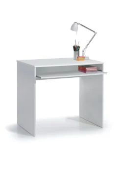 Ufficio|Camera Da Letto > Dmora Scrivania un Ripiano Supporto pc 90x54x79h cm, Colore Ripiano - Ajeje Bianco