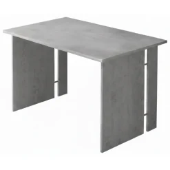 Scrivanie > Dmora Scrivania Modulabile Fori Passacavi 150x78.2x75h cm, Colore Ripiano Grigio - Zibello Grigio Cemento