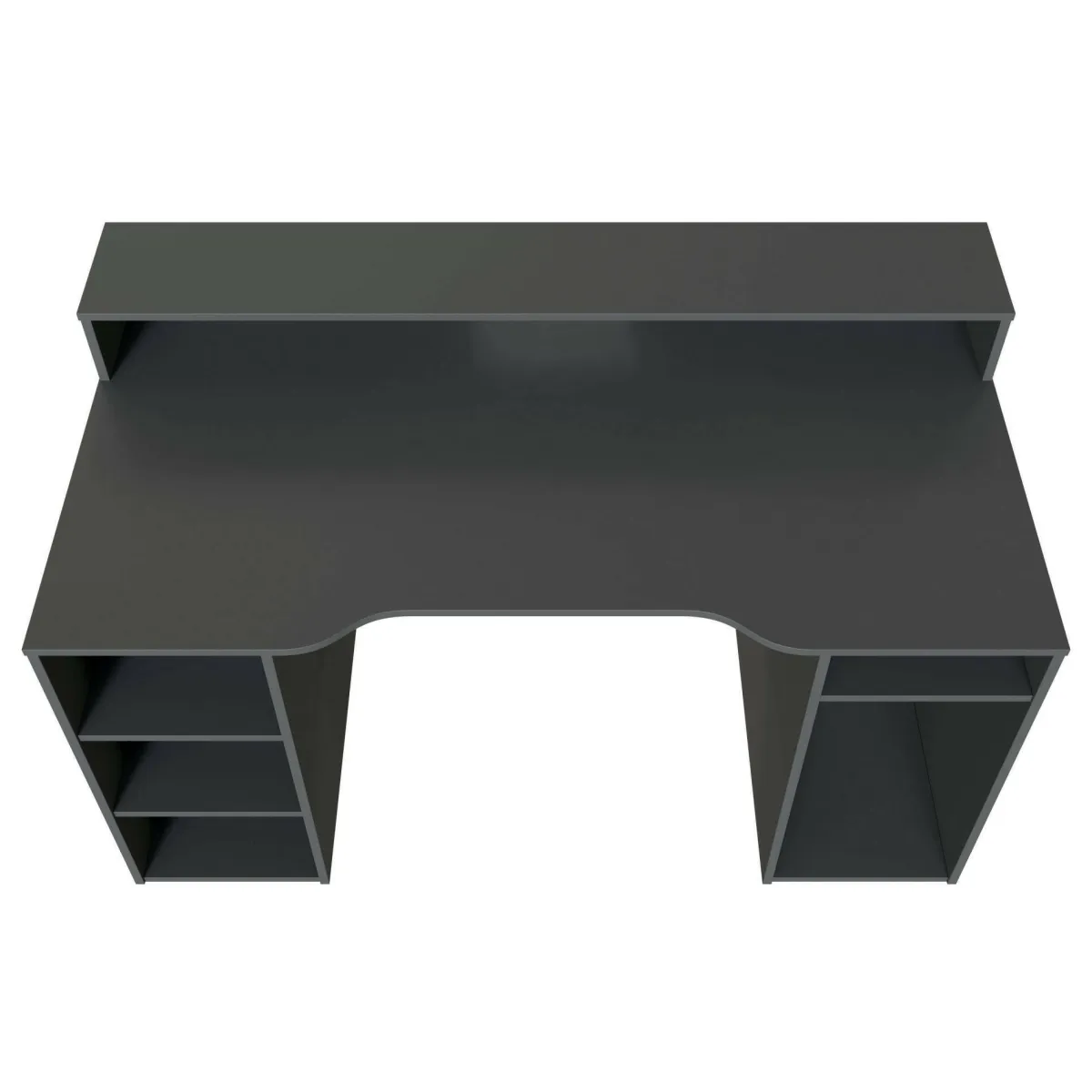 Ufficio|Camera Da Letto > Dmora Scrivania lineare antracite 136x67cm - Arcane Nero Antracite