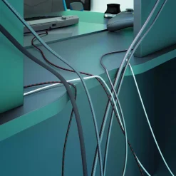 Ufficio|Camera Da Letto > Dmora Scrivania lineare antracite 136x67cm - Arcane Nero Antracite