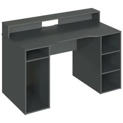 Ufficio|Camera Da Letto > Dmora Scrivania lineare antracite 136x67cm - Arcane Nero Antracite
