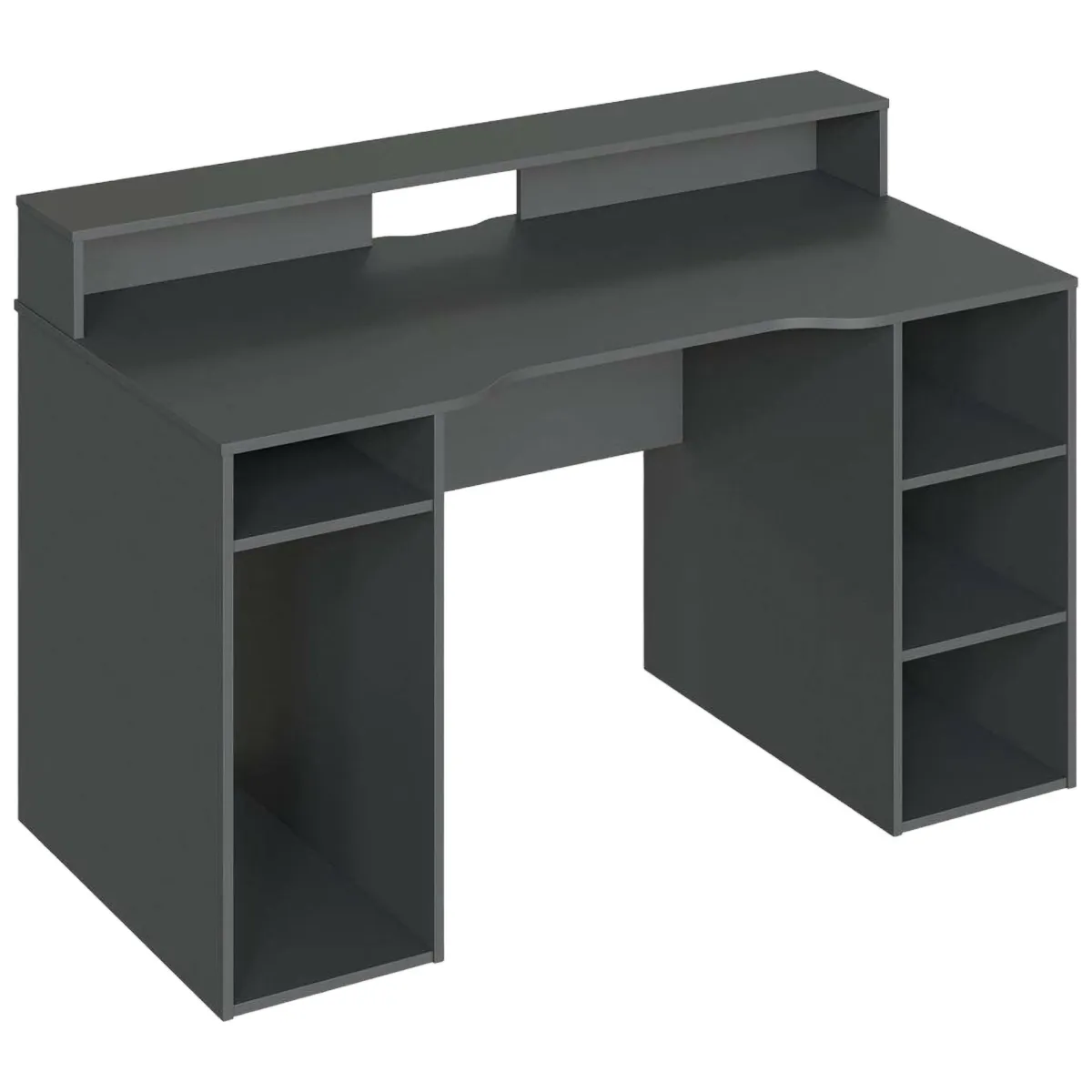 Ufficio|Camera Da Letto > Dmora Scrivania lineare antracite 136x67cm - Arcane Nero Antracite