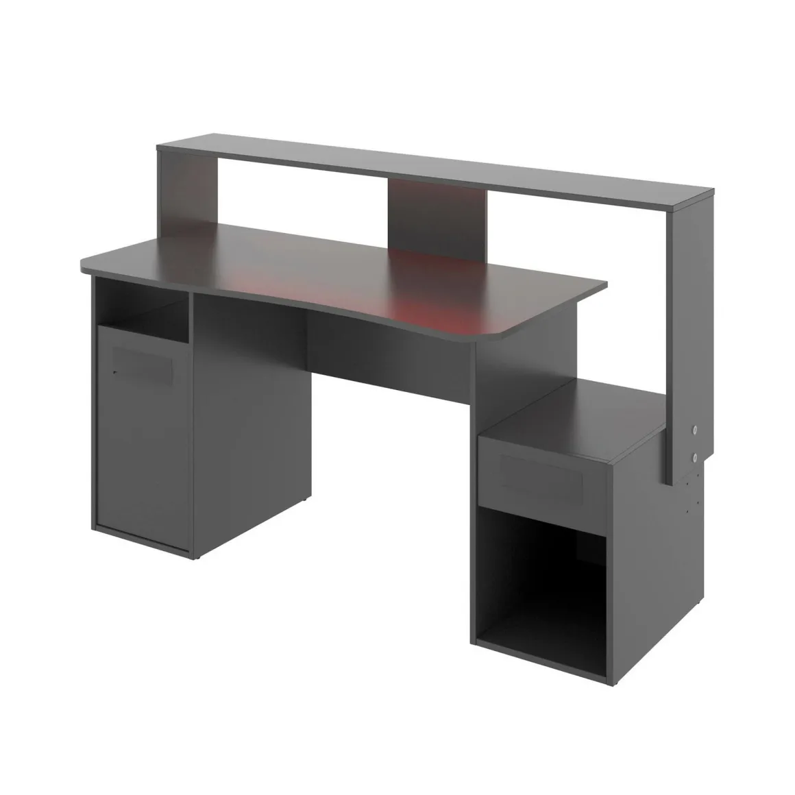 Ufficio|Camera Da Letto > Dmora Scrivania lineare antracite 154x69cm in legno - Albertino Nero Antracite