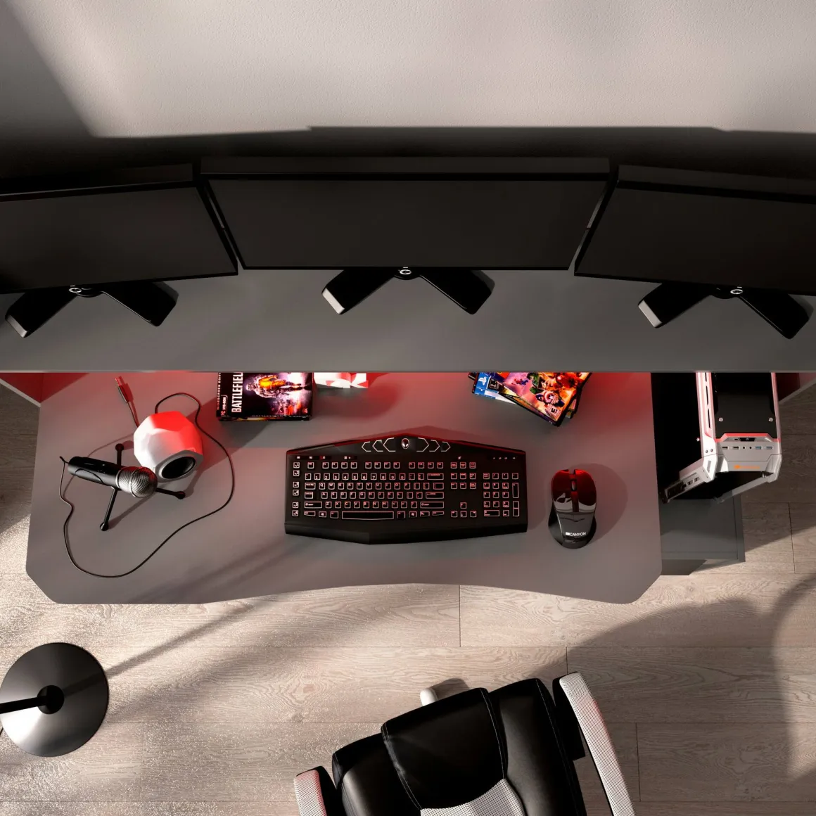 Ufficio|Camera Da Letto > Dmora Scrivania lineare antracite 154x69cm in legno - Albertino Nero Antracite