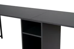 Scrivanie > Dmora Scrivania lineare antracite 94x50cm con 1 cassetto - Vittone Nero Antracite