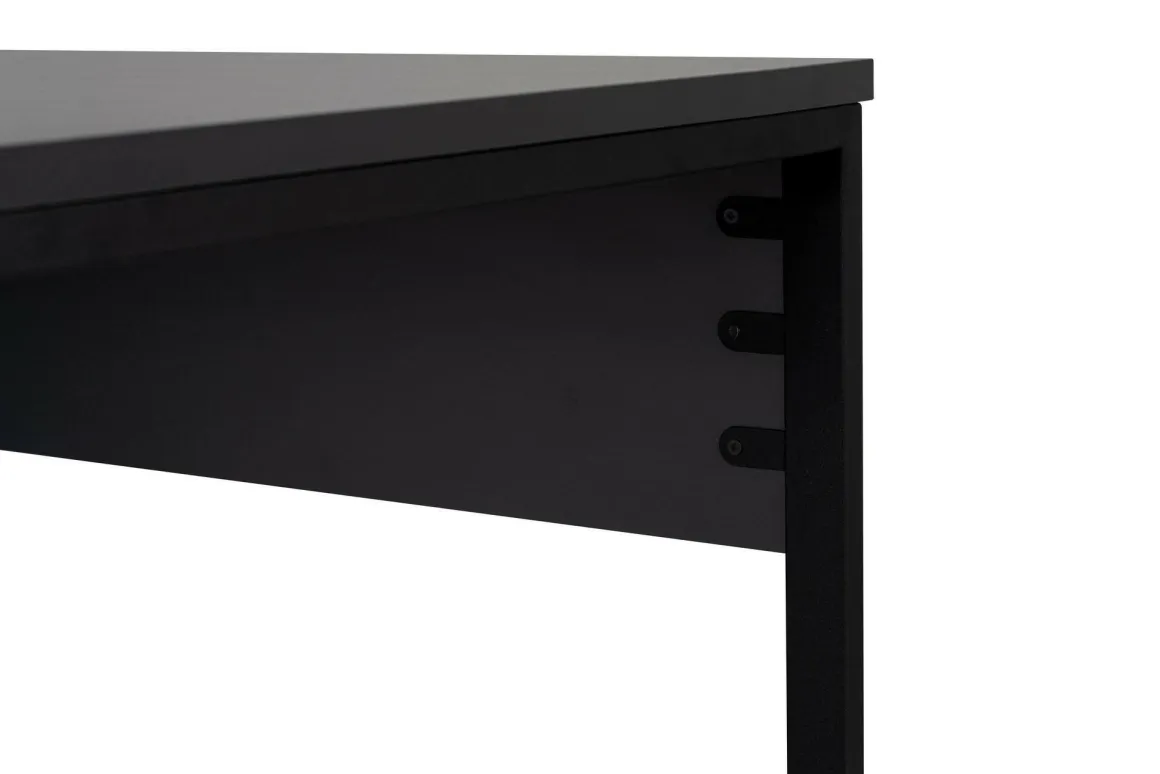 Scrivanie > Dmora Scrivania lineare antracite 94x50cm con 1 cassetto - Vittone Nero Antracite