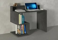 Scrivania lineare ardesia 100x50cm con porta pc - Eva