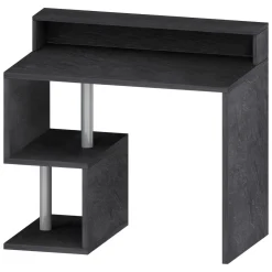 Scrivania lineare ardesia 100x50cm con porta pc - Eva