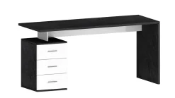 Ufficio|Camera Da Letto > Dmora Scrivania lineare ardesia 160x90cm con 3 cassetti - Bardi Grigio Ardesia