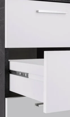 Ufficio|Camera Da Letto > Dmora Scrivania lineare ardesia 160x90cm con 3 cassetti - Bardi Grigio Ardesia