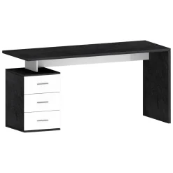 Ufficio|Camera Da Letto > Dmora Scrivania lineare ardesia 160x90cm con 3 cassetti - Bardi Grigio Ardesia
